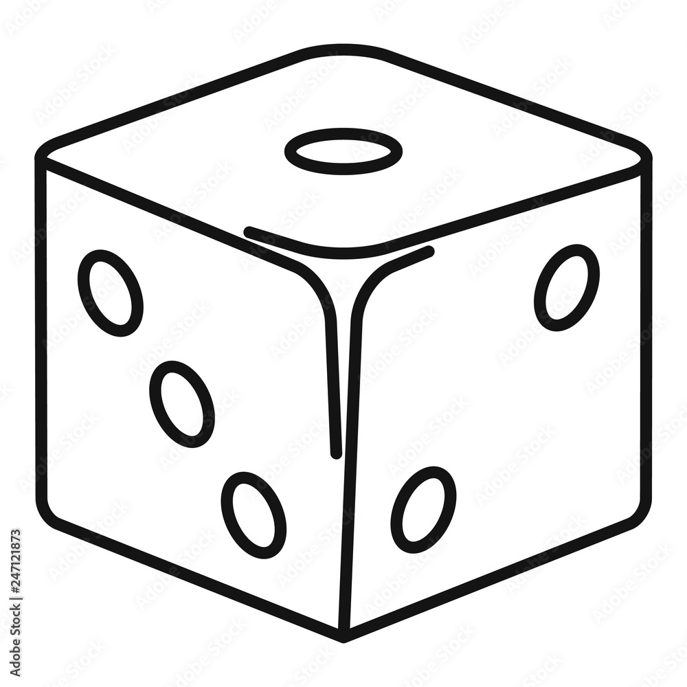 Aufkleber classic dice icon. outline classic dice vector icon for web design isolated on white background