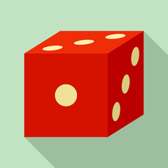 Blood dice icon. Flat illustration of blood dice vector icon for web design