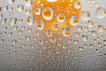 background of water drop on glass omelet