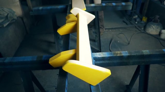 painting products in the shop