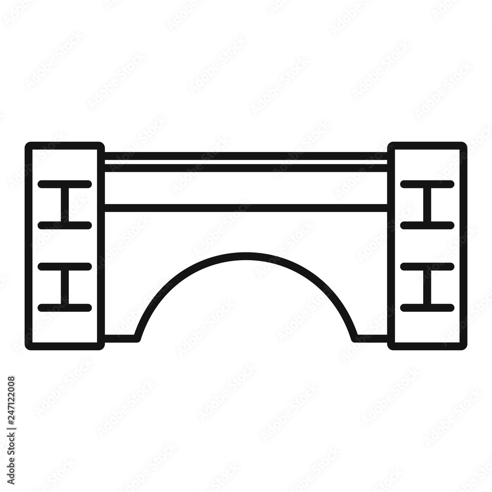 Poster old stone bridge icon. outline old stone bridge vector icon for web design isolated on white backgro