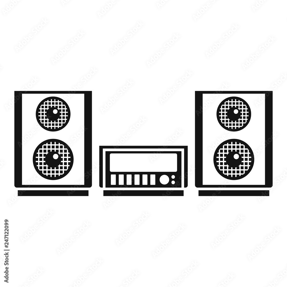 Poster digital stereo system icon. simple illustration of digital stereo system vector icon for web design 