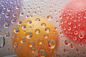 background of water drop on glass omelet