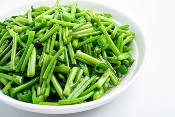 Chinese national dish - fried sweet potato stalk