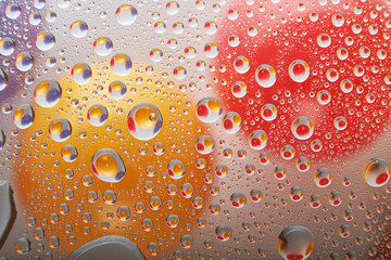 background of water drop on glass omelet