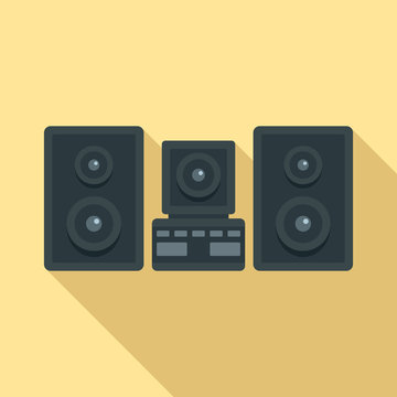 Stereo system icon. Flat illustration of stereo system vector icon for web design