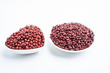 Red bean and red bean contrast chart / round red beans and oval red beans