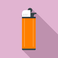Portable cigarette lighter icon. Flat illustration of portable cigarette lighter vector icon for web design