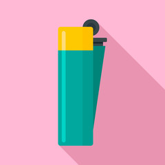 Gasoline cigarette lighter icon. Flat illustration of gasoline cigarette lighter vector icon for web design