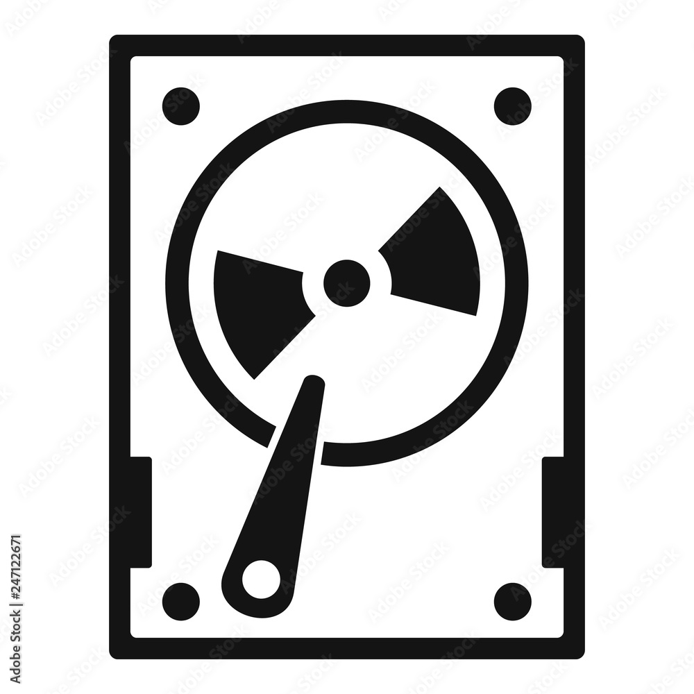 Poster magnetic hard disk icon. simple illustration of magnetic hard disk vector icon for web design isolat