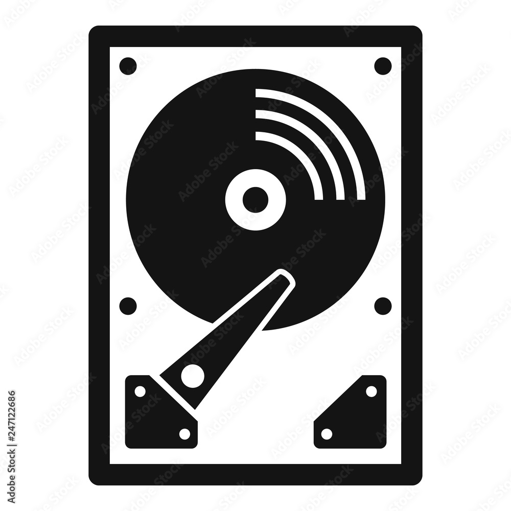 Poster server hard disk icon. simple illustration of server hard disk vector icon for web design isolated o