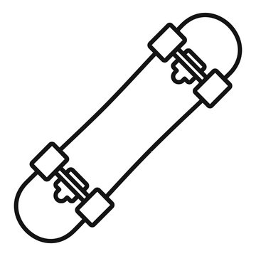 Trick skateboard icon. Outline trick skateboard vector icon for web design isolated on white background