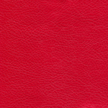 The red leather textured background.