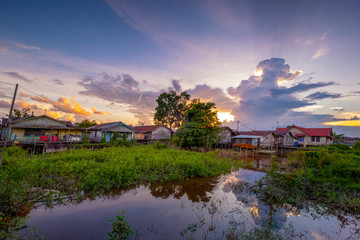 Traditional Village in Palangka Raya Central Kalimantan Indonesia