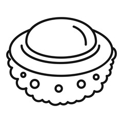 Half sweet lychees icon. Outline half sweet lychees vector icon for web design isolated on white background