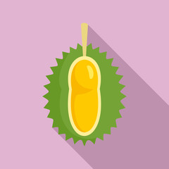 Small durian fruit icon. Flat illustration of small durian fruit vector icon for web design