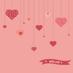 Valentine's Day greeting cards with love creative concept, 