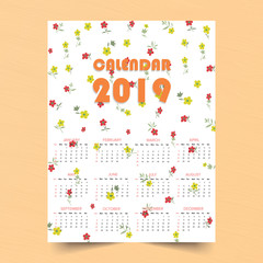 Flower Calendar Design