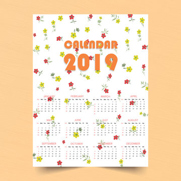Flower Calendar Design