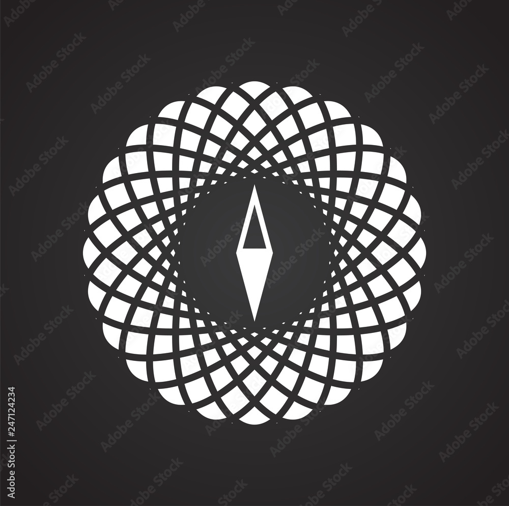 Poster globe icon on black background for graphic and web design, modern simple vector sign. internet conce
