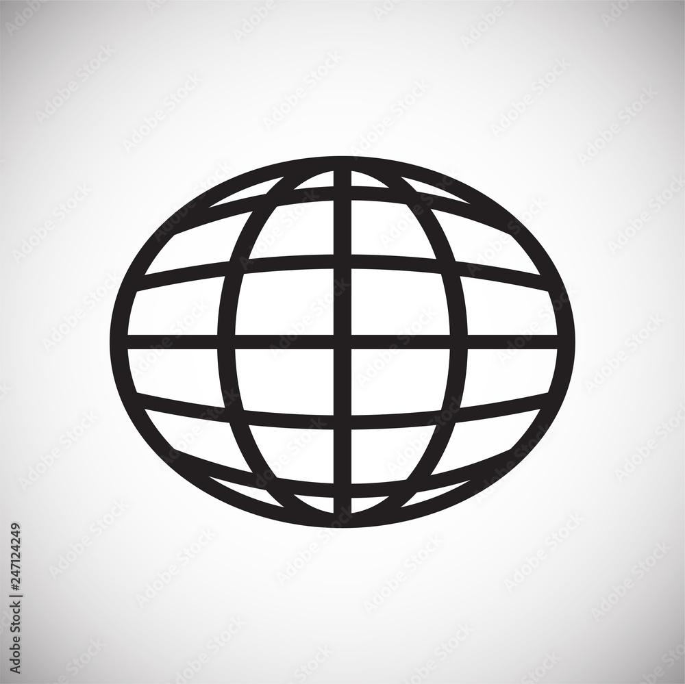 Poster globe icon on white background for graphic and web design, modern simple vector sign. internet conce