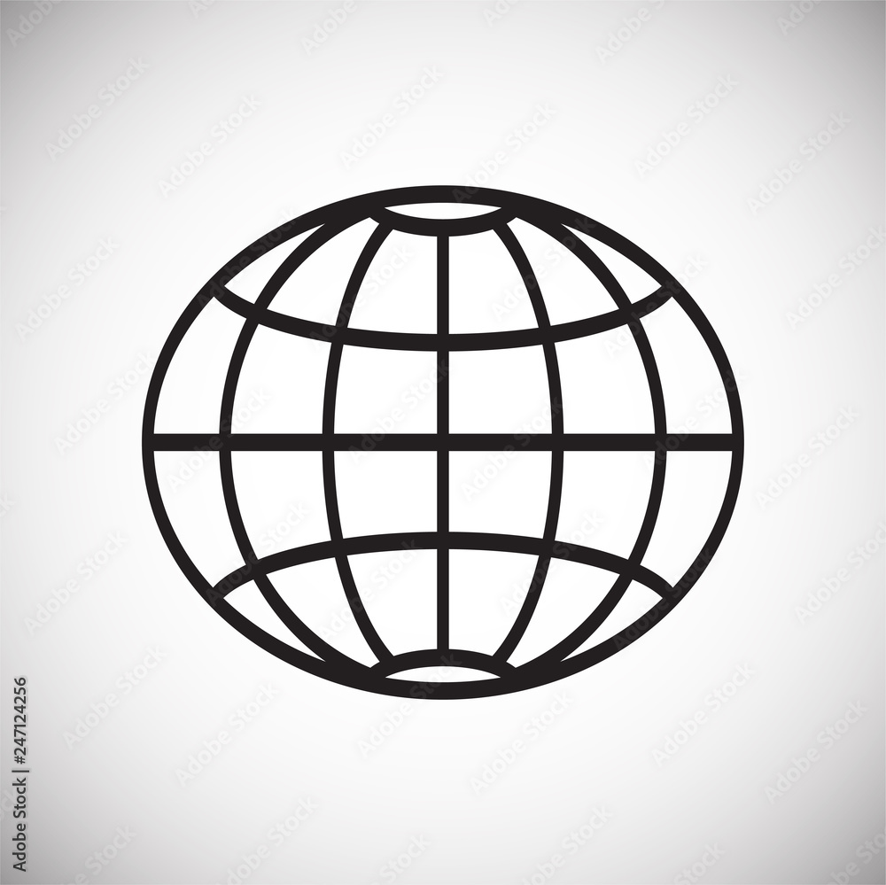 Poster globe icon on white background for graphic and web design, modern simple vector sign. internet conce