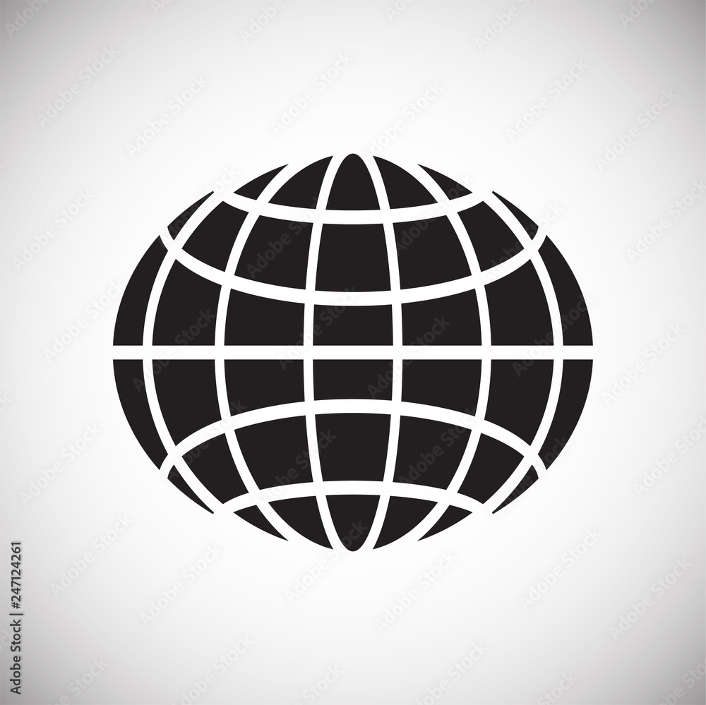 Poster globe icon on white background for graphic and web design, modern simple vector sign. internet conce