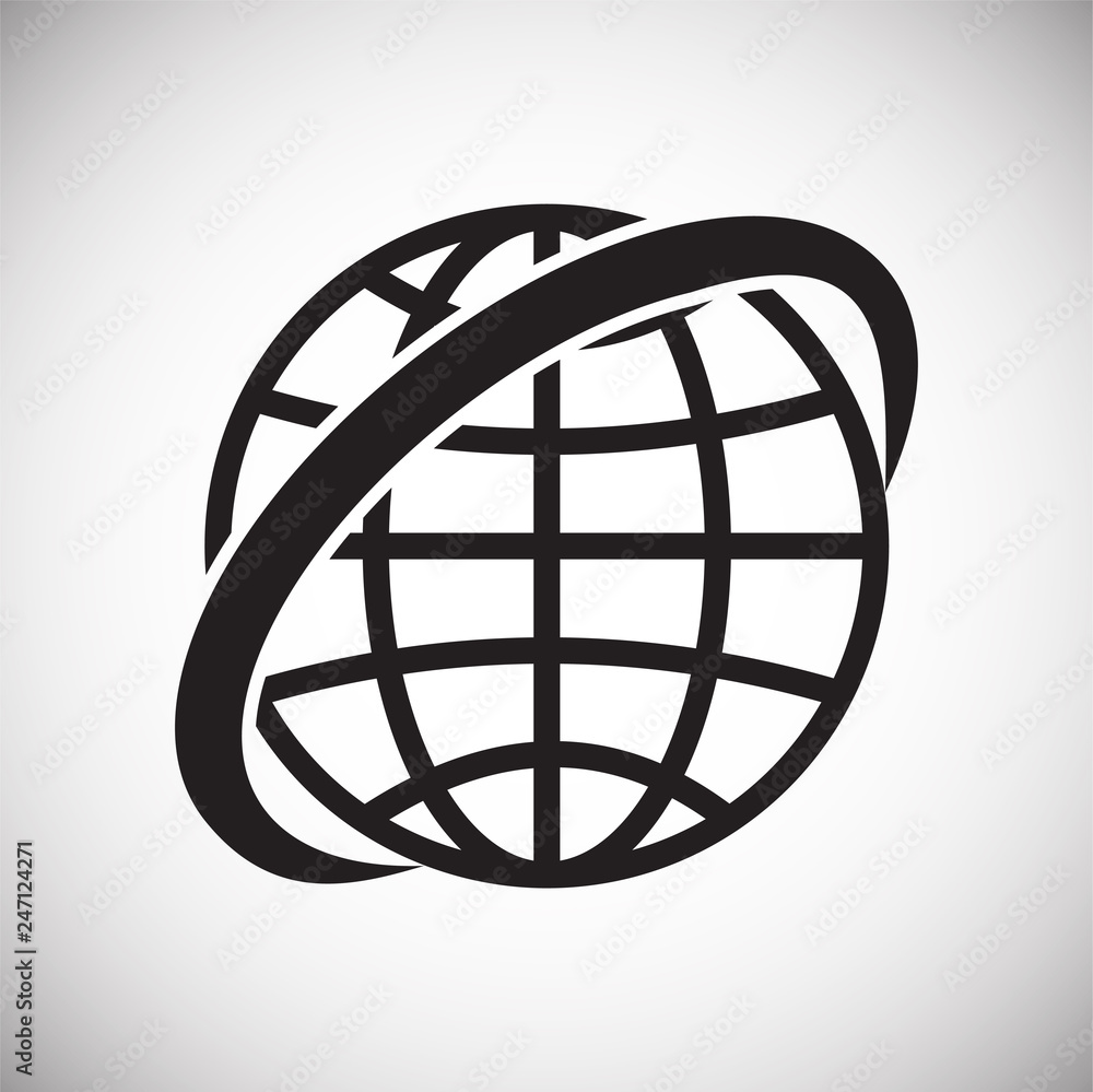 Poster globe icon on white background for graphic and web design, modern simple vector sign. internet conce