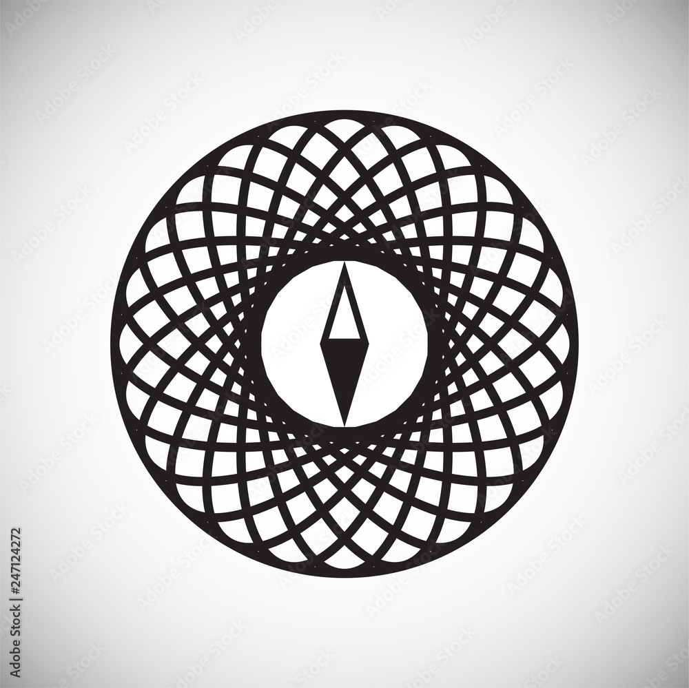Poster globe icon on white background for graphic and web design, modern simple vector sign. internet conce