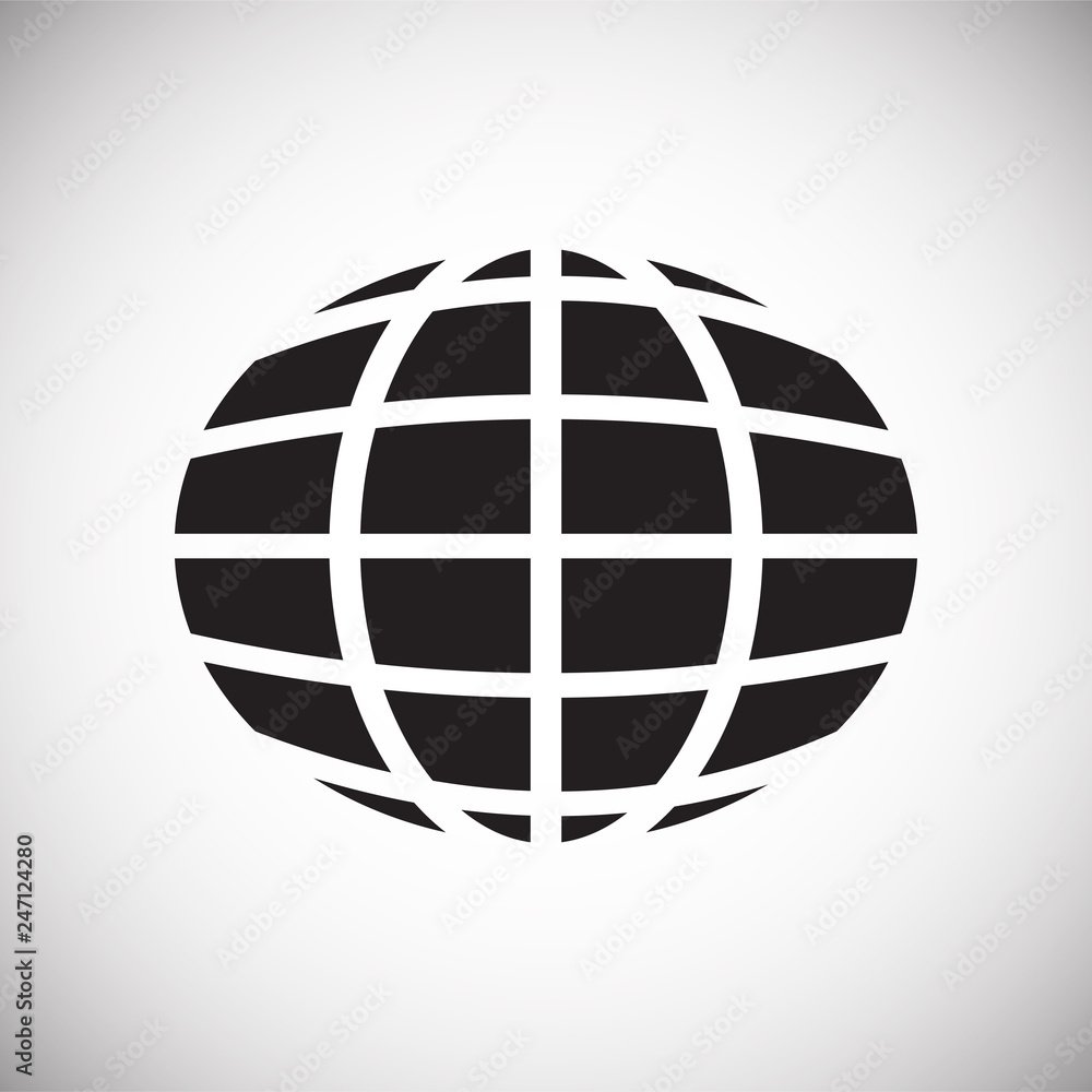 Poster globe icon on white background for graphic and web design, modern simple vector sign. internet conce