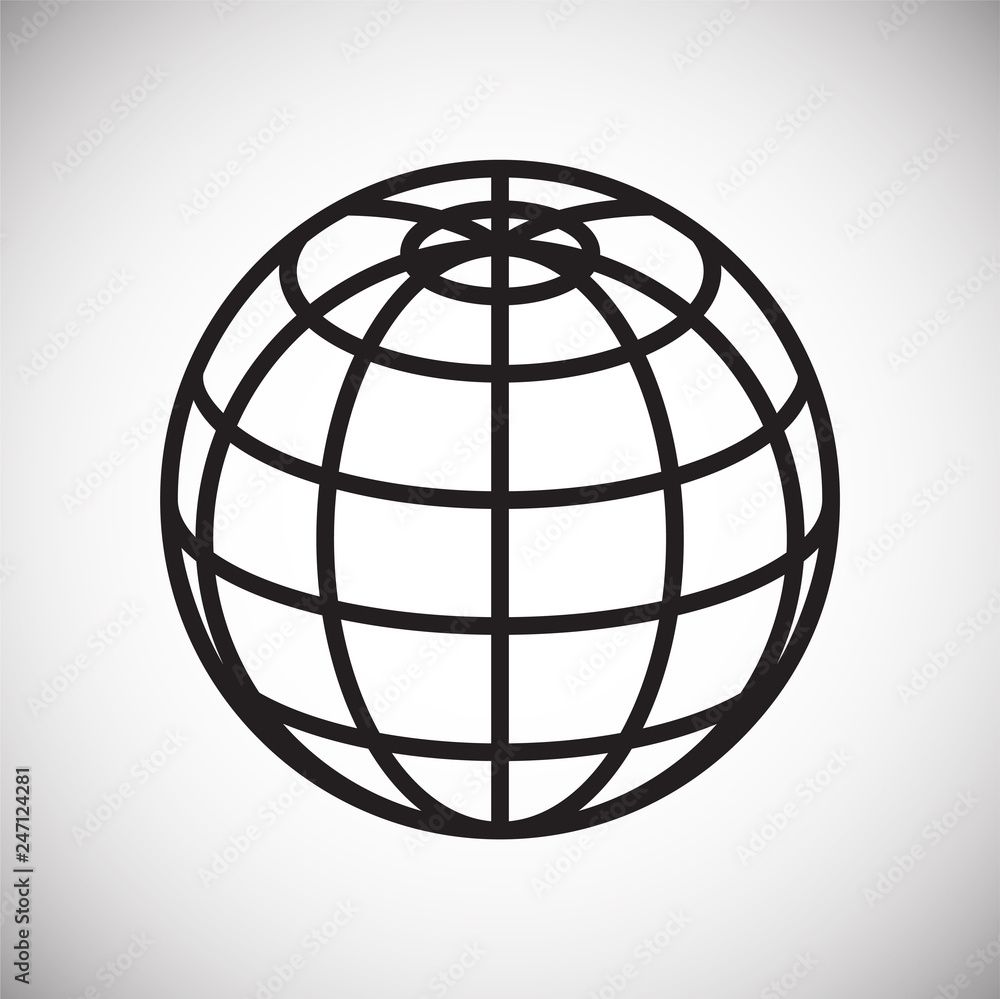 Poster globe icon on white background for graphic and web design, modern simple vector sign. internet conce