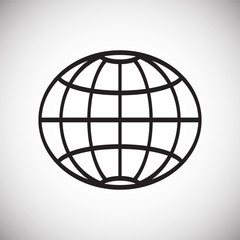 Globe icon on white background for graphic and web design, Modern simple vector sign. Internet concept. Trendy symbol for website design web button or mobile app