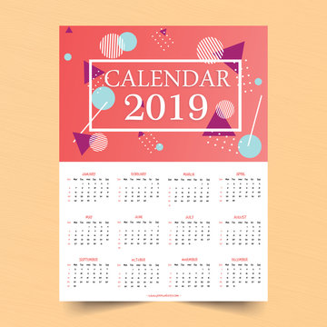Abstract Calendar Design