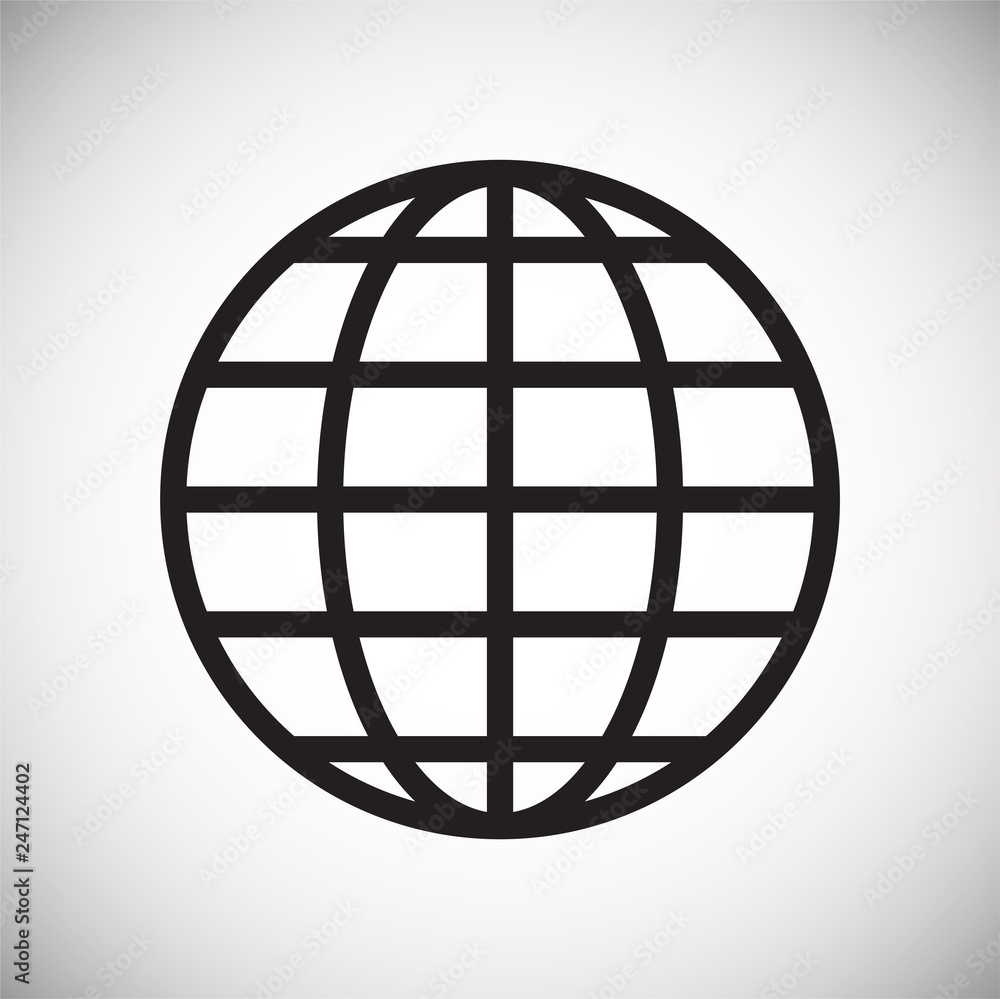 Poster globe icon on white background for graphic and web design, modern simple vector sign. internet conce