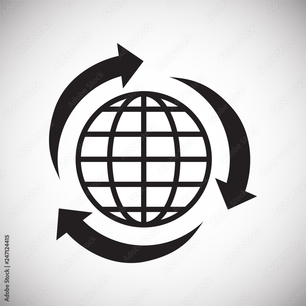 Poster globe icon on white background for graphic and web design, modern simple vector sign. internet conce