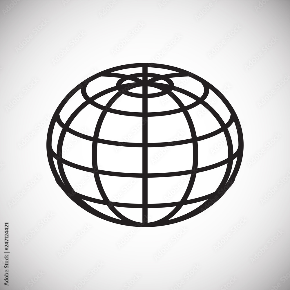 Poster globe icon on white background for graphic and web design, modern simple vector sign. internet conce