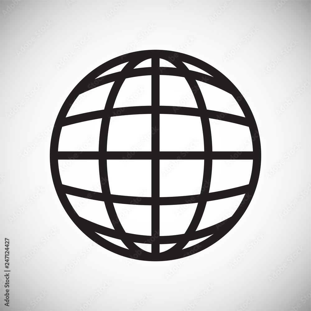 Poster globe icon on white background for graphic and web design, modern simple vector sign. internet conce