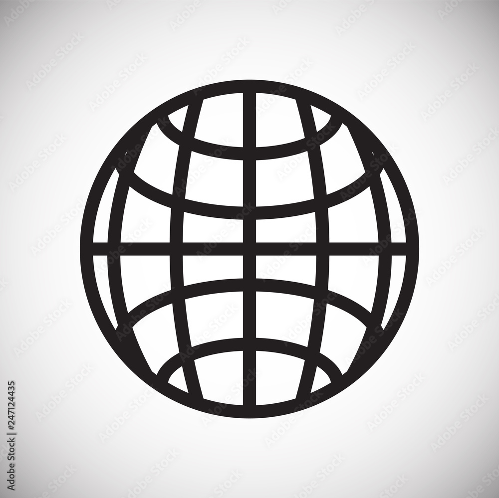 Poster globe icon on white background for graphic and web design, modern simple vector sign. internet conce