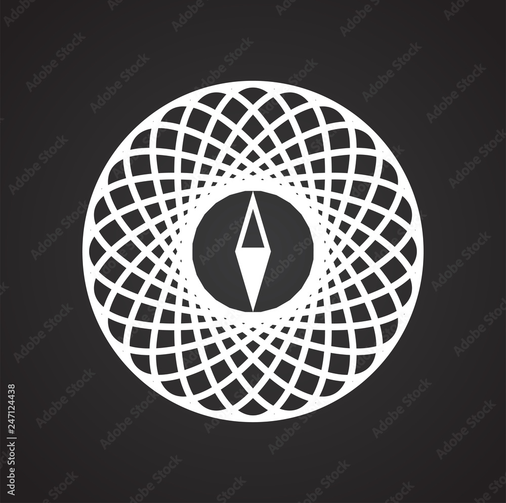 Poster globe icon on black background for graphic and web design, modern simple vector sign. internet conce