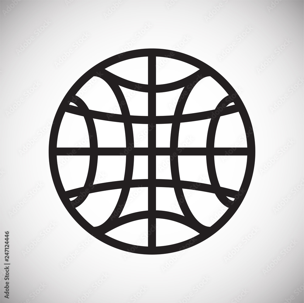 Poster globe icon on white background for graphic and web design, modern simple vector sign. internet conce