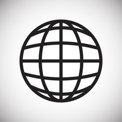 Globe icon on white background for graphic and web design, Modern simple vector sign. Internet concept. Trendy symbol for website design web button or mobile app