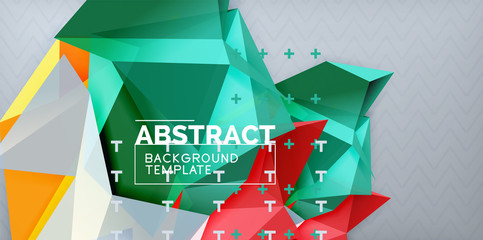 Low poly design 3d triangular shape background, mosaic abstract design template