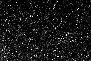 Bokeh white lines on black background, abstraction, abstract speed light motion blur texture, star...