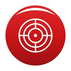 Objective of target icon. Simple illustration of objective of target vector icon for any design red