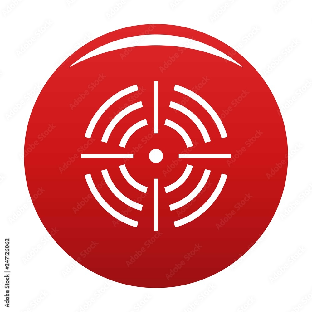 Poster round target icon. simple illustration of round target vector icon for any design red