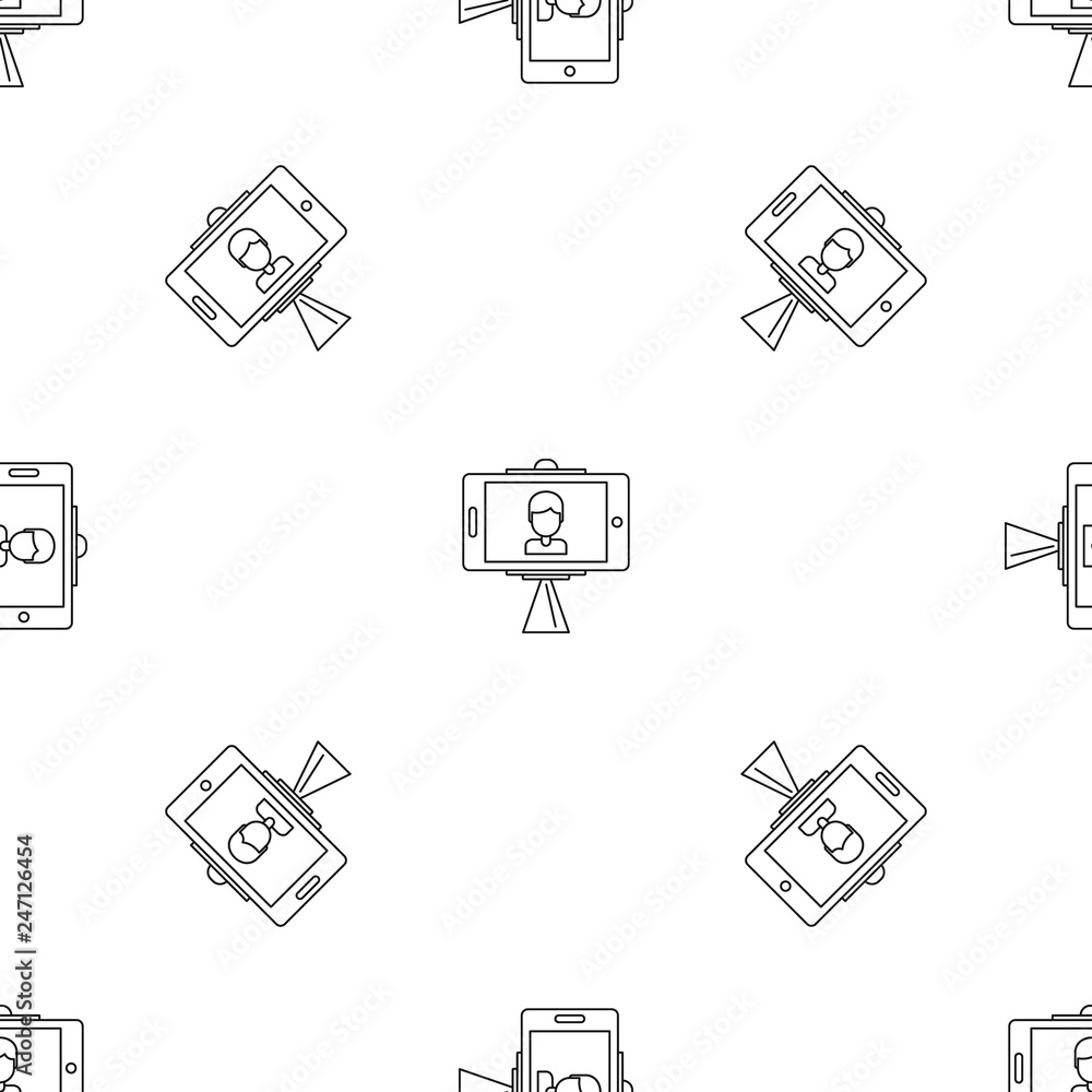 Poster take photo selfie stick pattern seamless vector repeat geometric for any web design