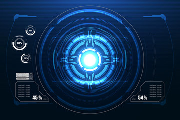 Sci fi futuristic user interface. Vector illustration.