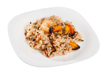 Rice with shrimps and mussels