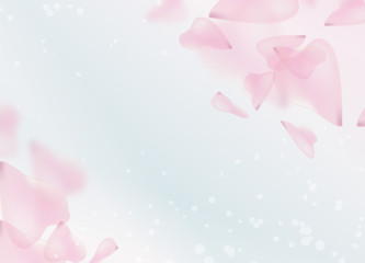 zarte Kirschblüten auf Pastellblauen Hintergrund