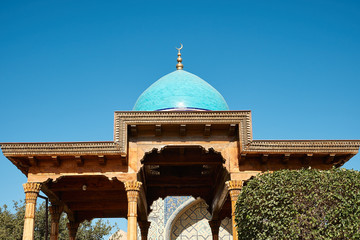 Fototapeta na wymiar Bukhara, Uzbekistan August 31 2018: Islam Mosque Dome